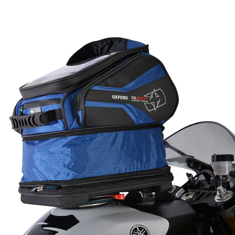 Tankbag motorkerékpárhoz Oxford Q30R QR fekete-kék