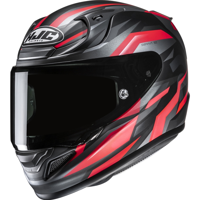 HJC RPHA 12 Dravix MC1SF zárt motoros bukósisak fekete–piros