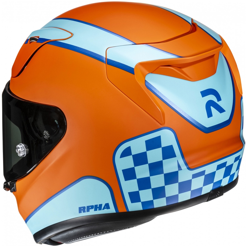 HJC RPHA 12 Respon MC27SF zárt motoros bukósisak narancssárga–kék