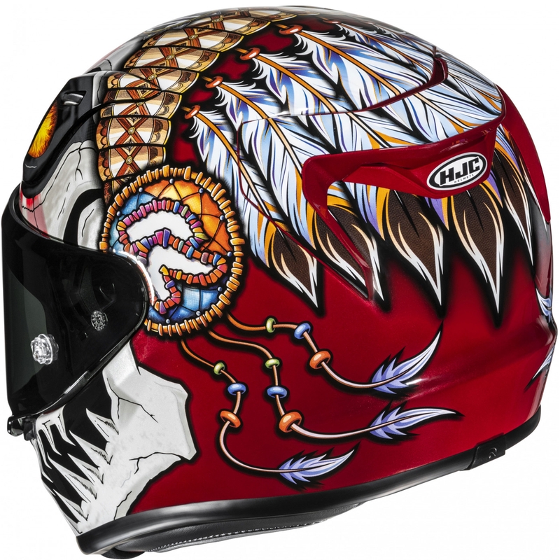 HJC RPHA 12 Skully MC1 zárt motoros bukósisak fehér–piros