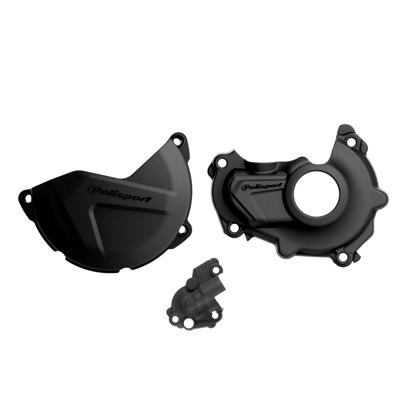 Clutch and ignition cover protector kit POLISPORT fekete