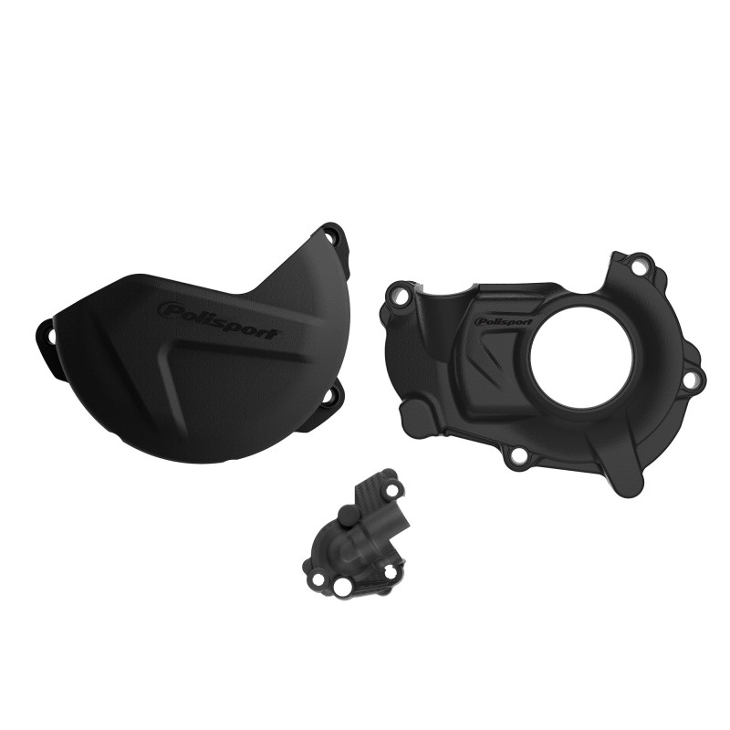 Clutch and ignition cover protector kit POLISPORT fekete