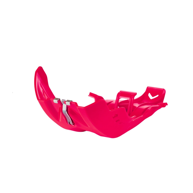 Skid Plate POLISPORT with link protector piros