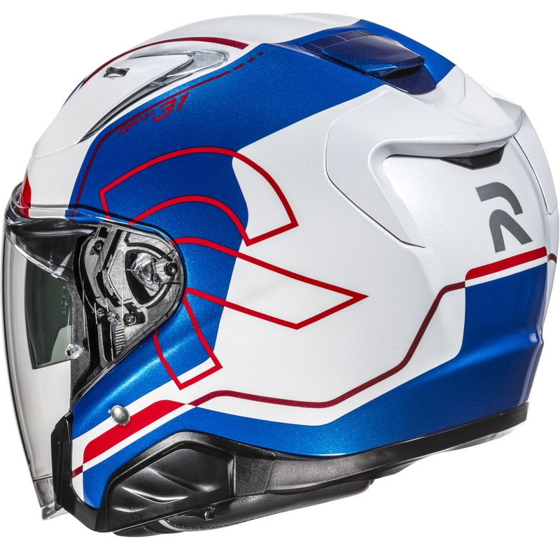 HJC RPHA 31 Dereen MC21 nyitott motoros bukósisak fehér-kék-piros
