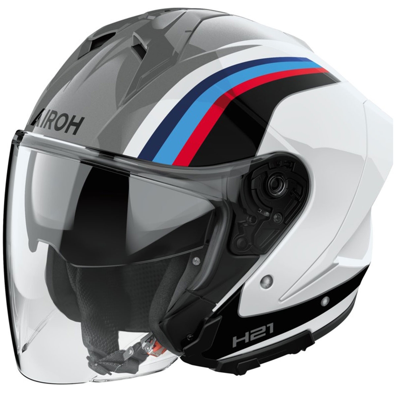 Airoh H21 Arrow nyitott motoros bukósisak fényes szürke-fehér