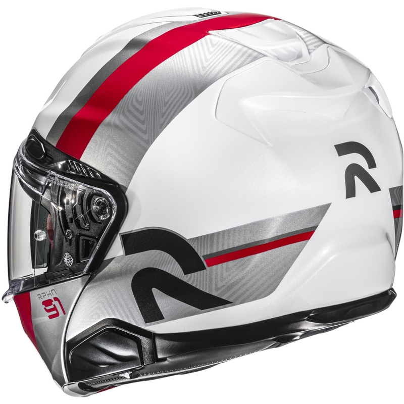 HJC RPHA 91 Fensh MC1 felnyitható motoros bukósisak fehér–ezüst–piros