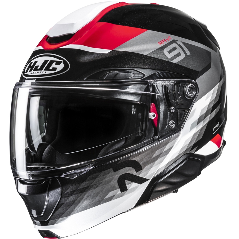 HJC RPHA 91 Madal MC1 felnyitható motoros bukósisak fekete–szürke–piros