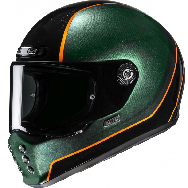 HJC V10 Hodu MC47 zárt motoros bukósisak zöld-fekete-narancssárga