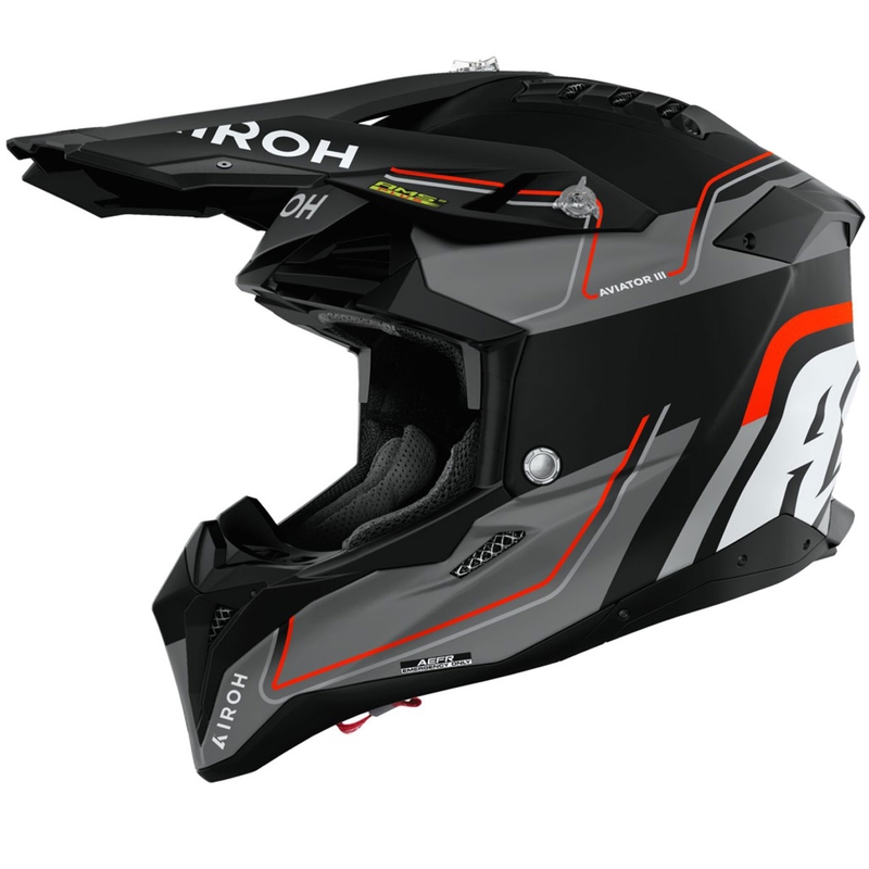 Airoh Aviator 3 Leader motokrossz bukósisak matt narancssárga