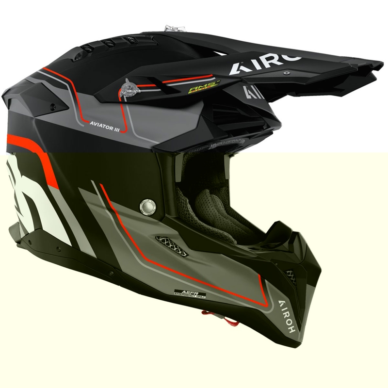 Airoh Aviator 3 Leader motokrossz bukósisak matt narancssárga
