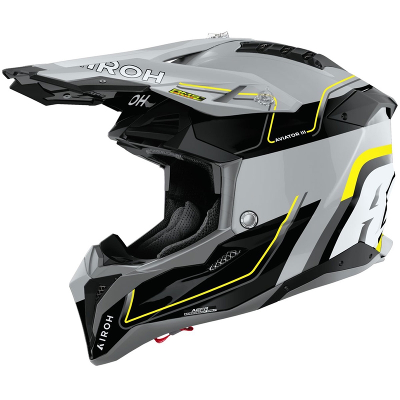 Airoh Aviator 3 Leader motokrossz bukósisak fényes sárga