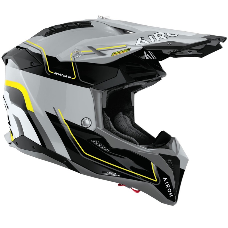 Airoh Aviator 3 Leader motokrossz bukósisak fényes sárga