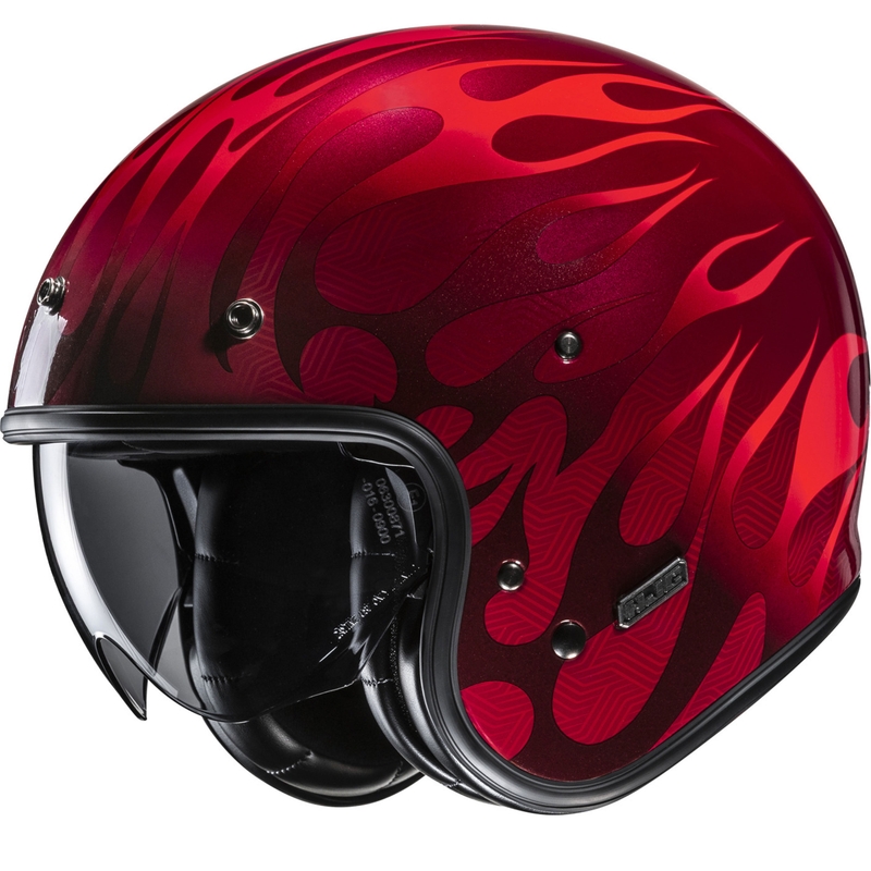 HJC V31 Firo MC1 nyitott motoros bukósisak piros