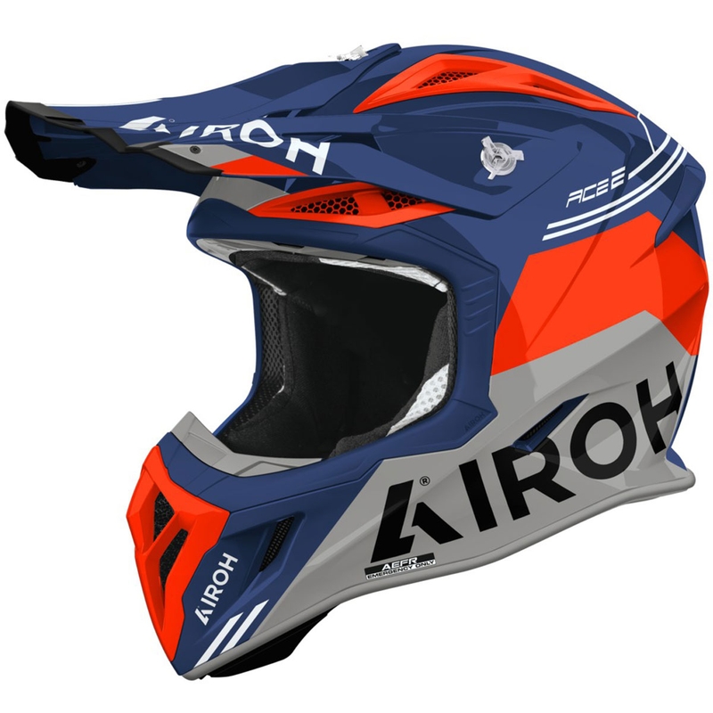 Airoh Aviator ACE 2 Fury motokrossz bukósisak fényes azúrpiros