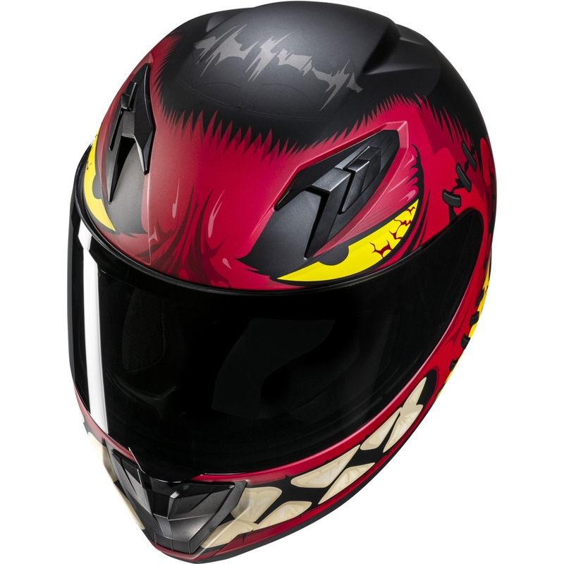 HJC Y10 Frank MC1SF gyerek zárt motoros bukósisak piros‑fekete‑sárga