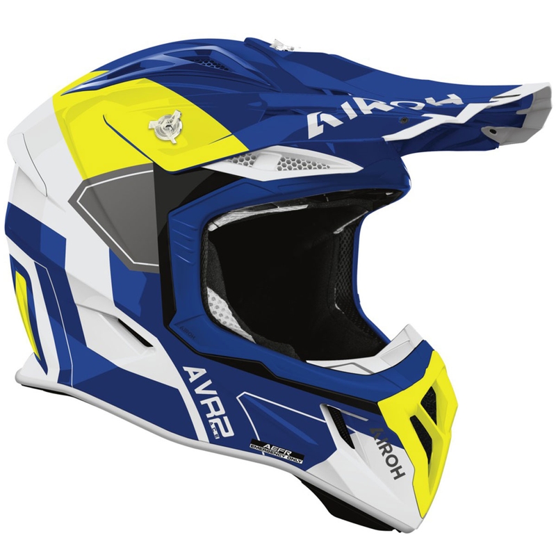 Airoh Aviator ACE 2 Shield motokrossz bukósisak fényes kék-sárga