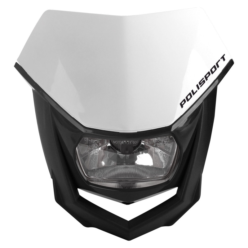 Fejidom lámpával POLISPORT HALO White/Black
