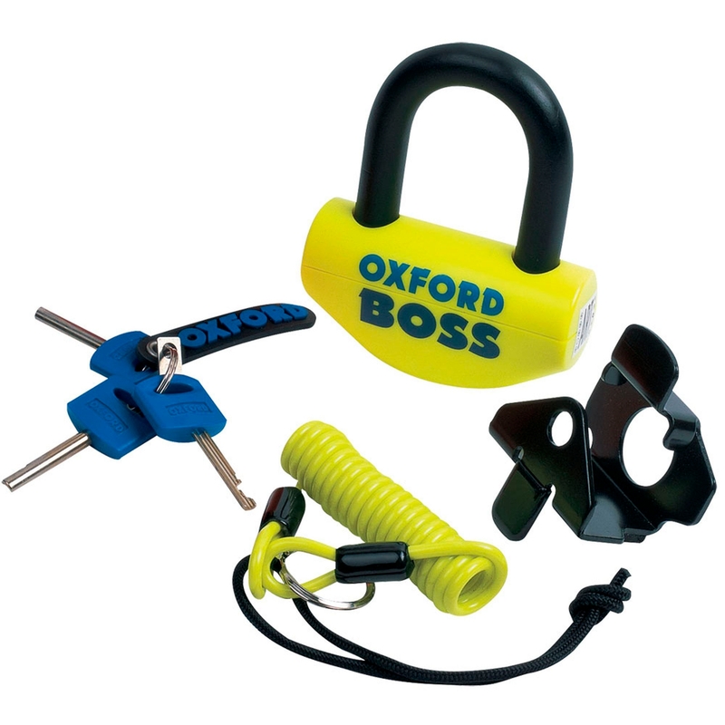 Zár Oxford Boss U profil sárga-fekete 12,7 mm