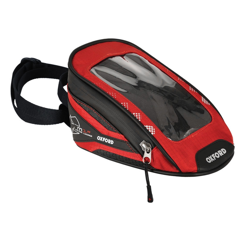 Tankbag motorkerékpárhoz Oxford M1R Micro fekete-piros