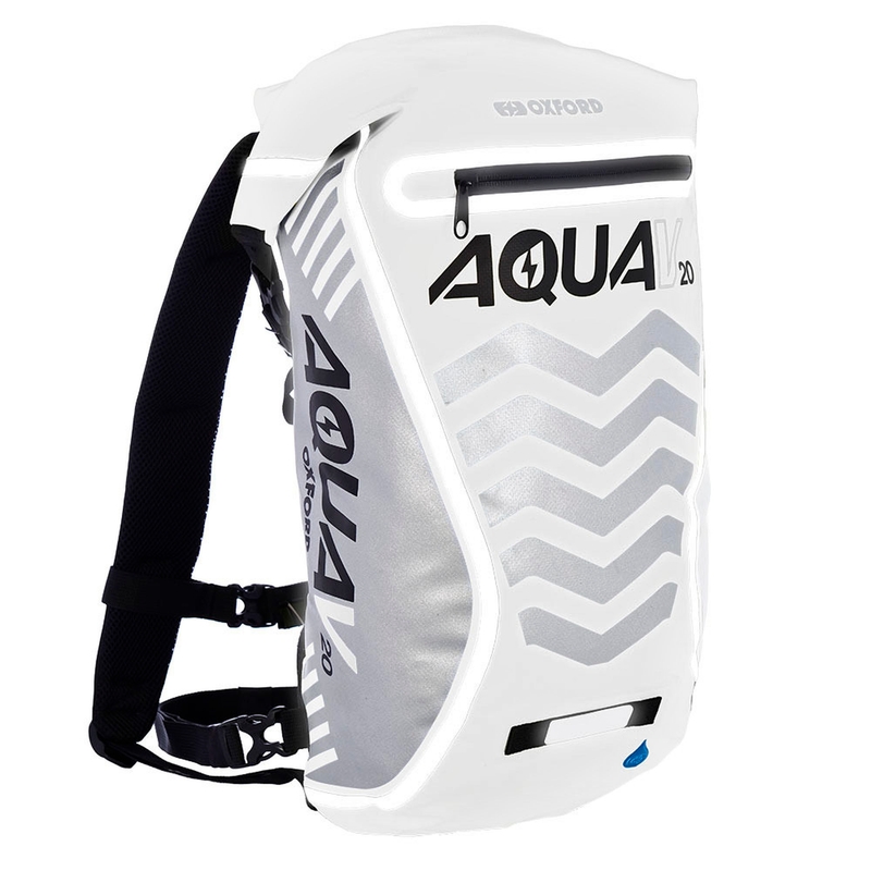 Vízálló hátizsák Oxford Aqua V20 Extreme Visibility fehér-szürke
