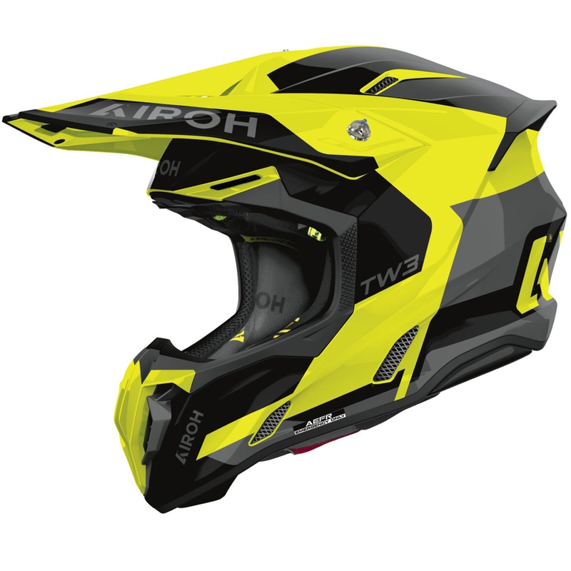 Airoh Twist 3 Fancy motokrossz bukósisak fényes fluo sárga