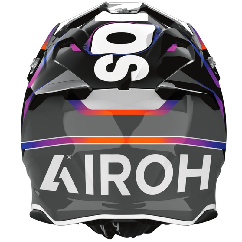 Airoh Twist 3 Hustle motokrossz bukósisak fényes szürke-lila