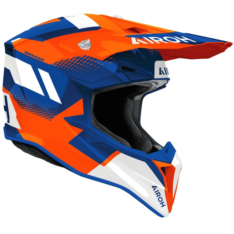 Airoh Wraaap Vision motokrossz bukósisak fényes narancssárga-kék