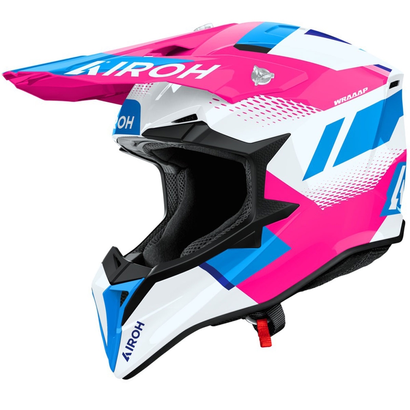 Airoh Wraaap Vision motokrossz bukósisak fényes rózsaszín