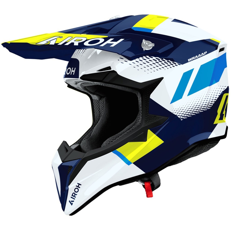 Airoh Wraaap Vision motokrossz bukósisak fényes sárga-kék