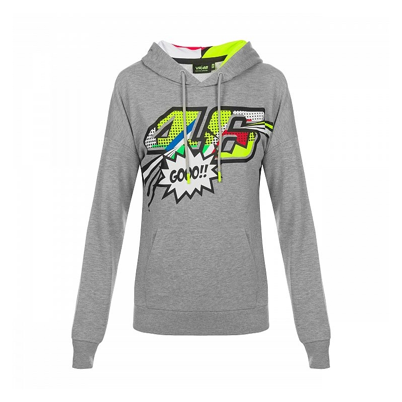 Női pulóver VR46 Valentino Rossi POP ART Gyapjú szürke