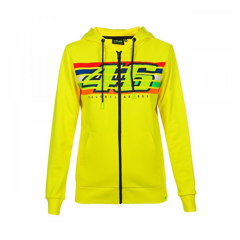 Női pulóver VR46 Valentino Rossi CSÍKOK Gyapjú sárga