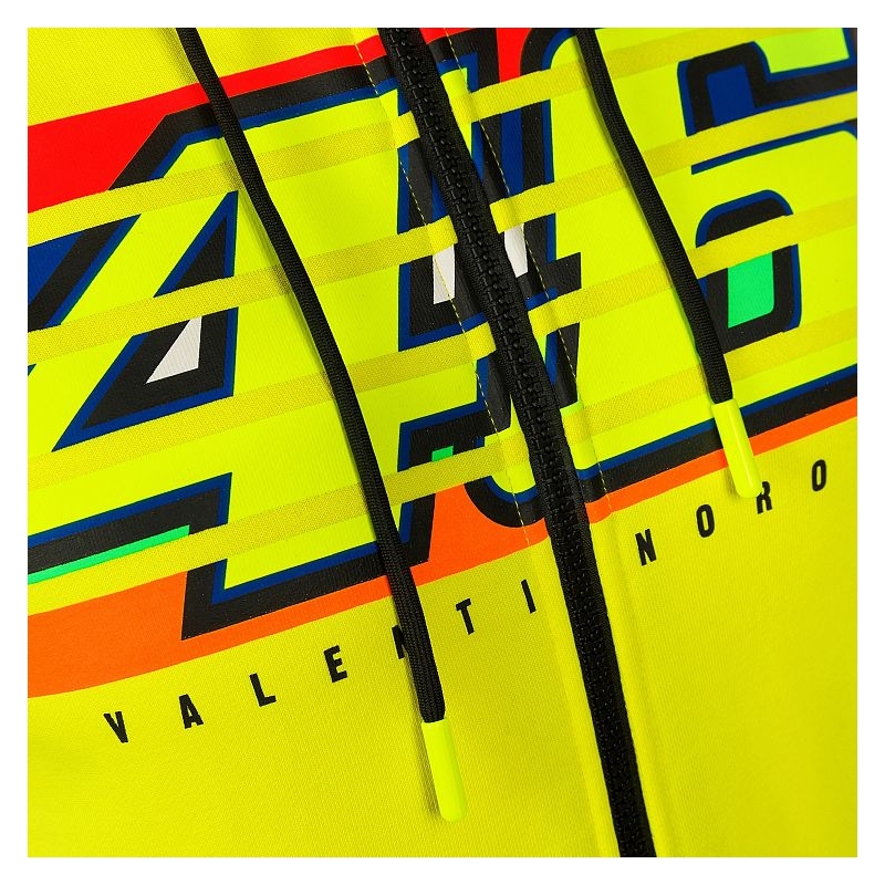 Női pulóver VR46 Valentino Rossi CSÍKOK Gyapjú sárga