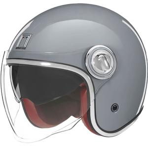 NOX PREMIUM Heritage nyitott bukósisak szürke