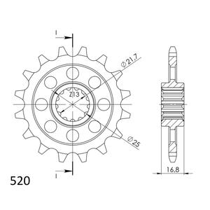 Első lánckerék SUPERSPROX STEALTH CST-1373:16.2 16 fogak,520
