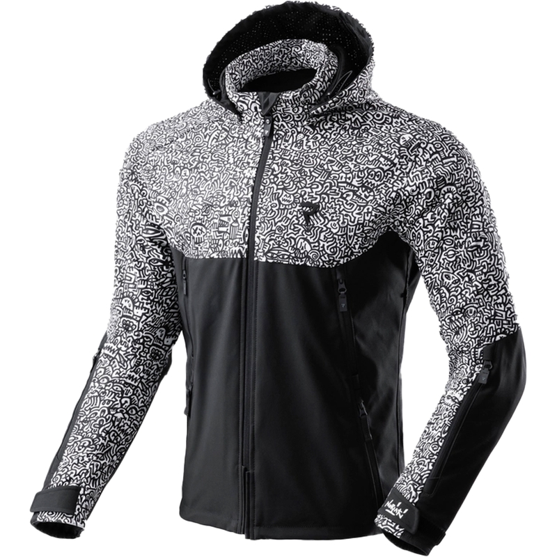 Rebelhorn Slash Noriaki softshell motoros kabát fekete-fehér