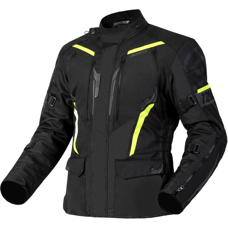 Ozone Tour III motoros kabát fekete-antracit-fluo sárga
