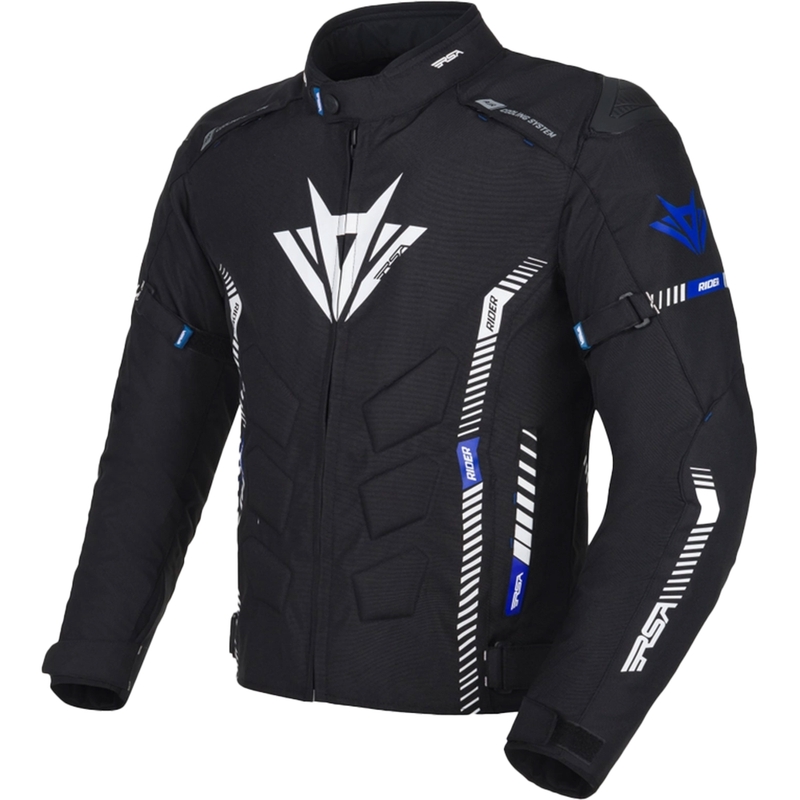 RSA Rider motoros kabát fekete-fehér-kék