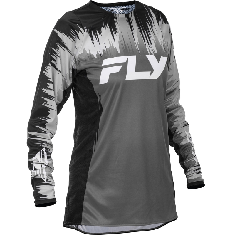 FLY Racing Lite női motokrossz mez fekete-szürke-fehér