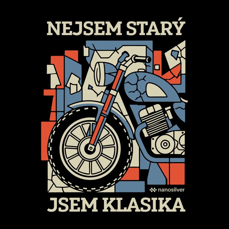 Nanosilver® JSEM KLASIKA - Klasszikus vagyok funkcionális póló fekete