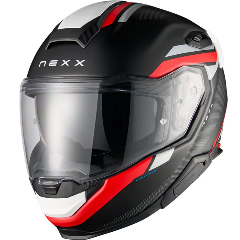 Nexx X.TR Quanta zárt motoros bukósisak matt fekete-piros