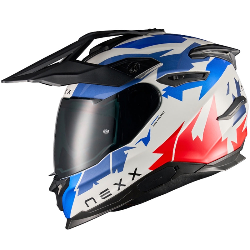 NEXX Y.TRAVL Primal enduro motoros bukósisak kék-piros