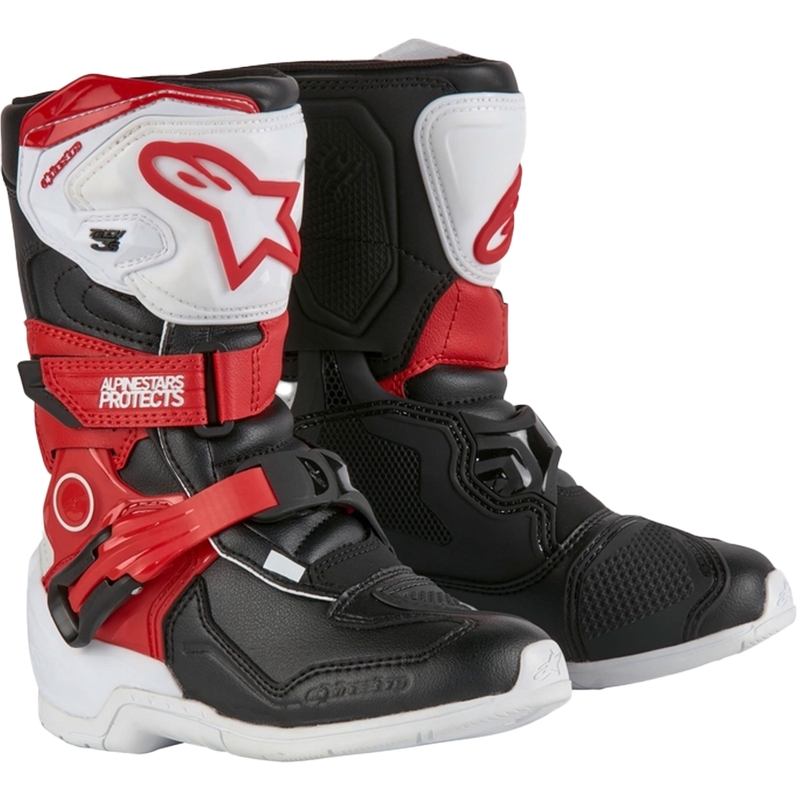 Alpinestars Tech 3S gyerek motoros csizma fekete-fehér-piros