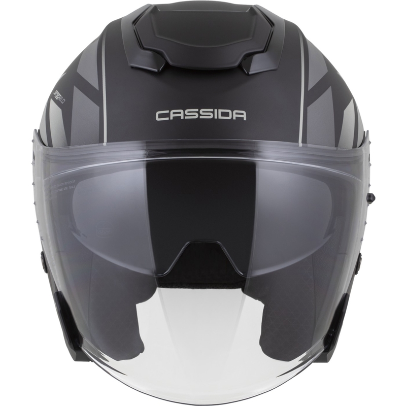 Cassida Jet Tech 2.0 RoTo nyitott motoros bukósisak matt fekete-szürke-fehér
