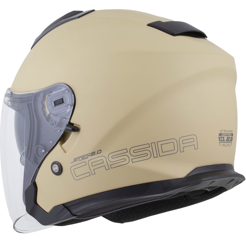 Cassida Jet Tech 2.0 RoTo nyitott motoros bukósisak matt homokos-fekete-szürke