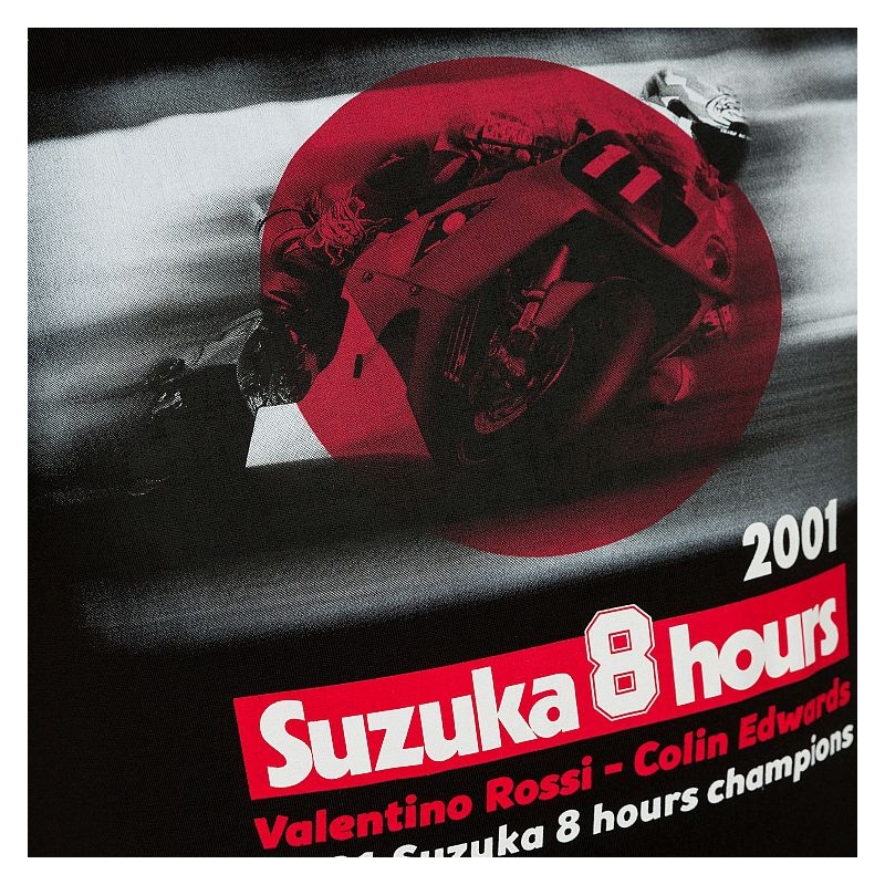 Póló VR46 Valentino Rossi SUZUKA 8 ÓRA fekete
