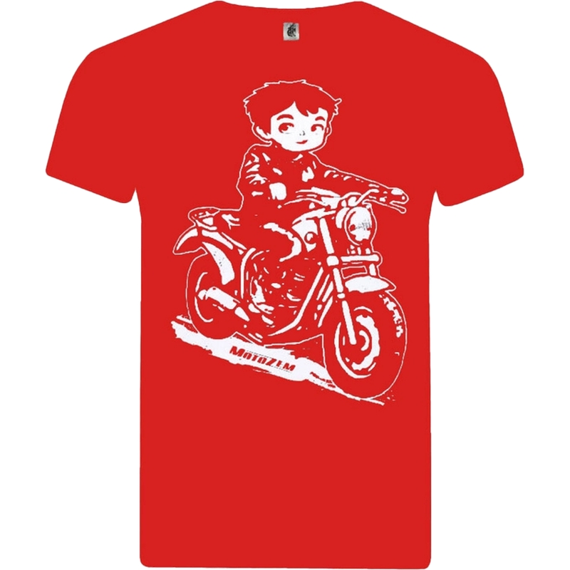 MotoZem - motoros gyerek fiú póló piros