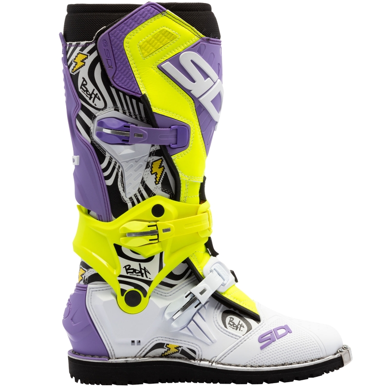 SiDi Crossair HD End BB002 motoros csizma lila-sárga-fehér