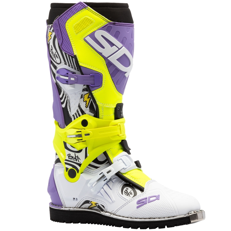 SiDi Crossair HD End BB002 motoros csizma lila-sárga-fehér