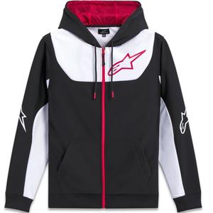 Alpinestars Sessions 3 Hoodie kapucnis pulóver fekete-fehér-piros