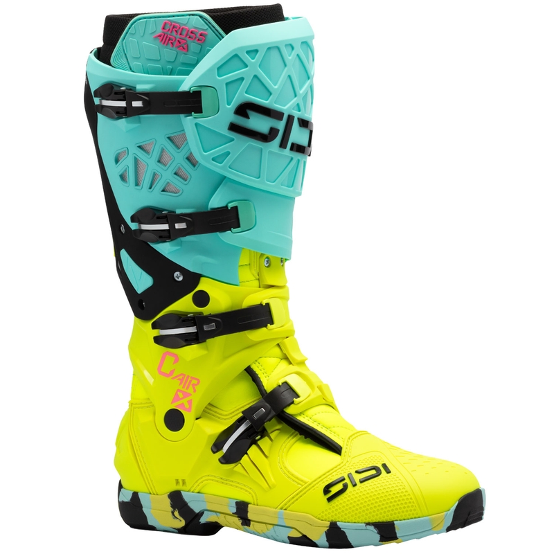 SiDi Crossair X motoros csizma mentás-fluo sárga